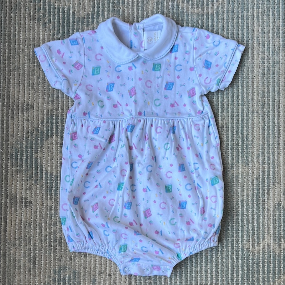Lullaby set Baby Blue Alphabet Print bubble
